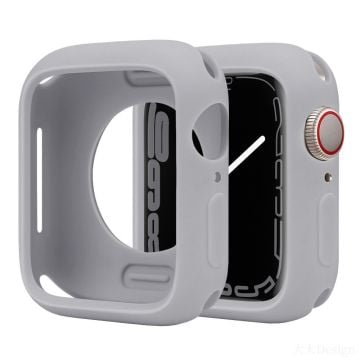 Silicone Protective Case Apple Watch Series 9 / 8 / 7 41mm Candy Color Shockproof Watch Cover - Cloud Grey