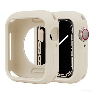 Silicone Protective Case Apple Watch Series 9 / 8 / 7 41mm Candy Color Shockproof Watch Cover - Starlight