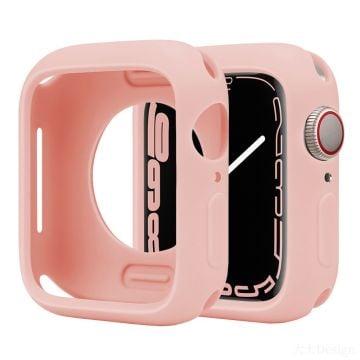 Silicone Protective Case Apple Watch Series 9 / 8 / 7 41mm Candy Color Shockproof Watch Cover - Vintage Rose