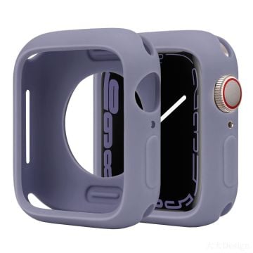 Silicone Protective Case Apple Watch Series 9 / 8 / 7 41mm Candy Color Shockproof Watch Cover - Lavender Grey