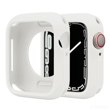 Silicone Protective Case Apple Watch Series 9 / 8 / 7 41mm Candy Color Shockproof Watch Cover - White