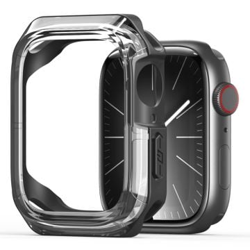 DUX DUCIS Tamo Series Apple Watch Series 9 / 8 / 7 41mm klockfodral Silikon stötsäkert skydd - Genomskinlig Svart