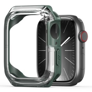 DUX DUCIS Tamo Series Apple Watch Series 9 / 8 / 7 41mm klockfodral Silikon stötsäkert skydd - Transparent Grön