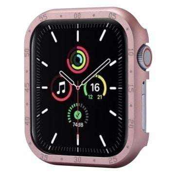 Apple Watch Series 9 / 8 / 7 41mm Aluminum Alloy Watch Case Protective Cover with Dial Plate - Pink