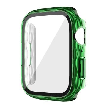 Apple Watch Series 4 / 5 / 6 / SE / SE (2022) 44mm Hard Bump resistant Watch Case Cover with Tempered Glass Screen Film - Transparent Green