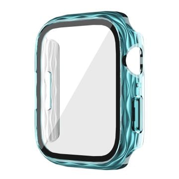 Apple Watch Series 4 / 5 / 6 / SE / SE (2022) 44mm Hard Bump resistant Watch Case Cover with Tempered Glass Screen Film - Lake Green