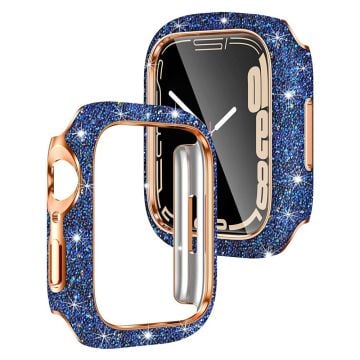 Apple Watch Series 9 / 8 / 7 41mm Shiny Crystal Decor Watch Case Bump resistant Protective Frame - Blue