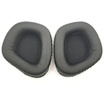 1Pair Corsair VOID PRO ELITE ersättningshörselkåpor hörlursdynor öronkuddar - Protein Läder / Svart