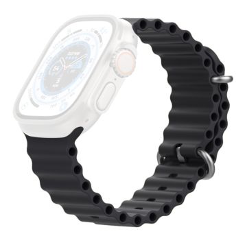 AHASTYLE WG102 Apple Watch Series 41mm - 40mm - 38mm Silicone Watch Band - Black