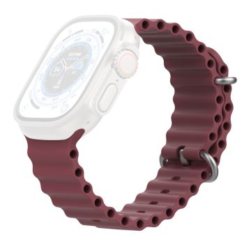 AHASTYLE WG102 Apple Watch Series 41mm - 40mm - 38mm Silicone Watch Band - Wine Red