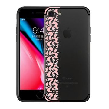 NXE iPhone 7,8 Skal med ett motiv och diamanter - Rosa