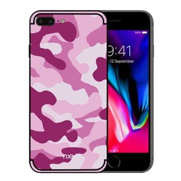 NXE iPhone 7 Plus,8 Plus Skal med ett unikt camouflage motiv - Rosa