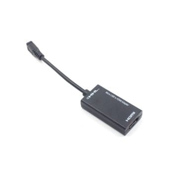 Adapterkabel Mikro USB hankontakt till HDMI honkontakt MHL 