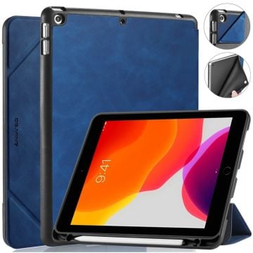 DG.MING See series iPad 10.2 (2021) / (2020) / (2019) flipfodral i läder - Blå