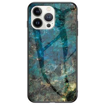 Fantasy Marmor iPhone 14 Pro skal - Smaragd Marmor