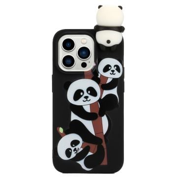 Cute 3D iPhone 14 Pro skal - Svart