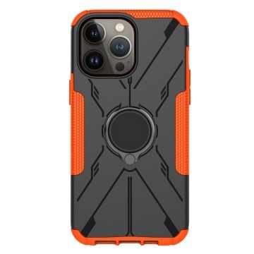 Kickstand-skydd med magnetisk platta för iPhone 14 Pro - Orange