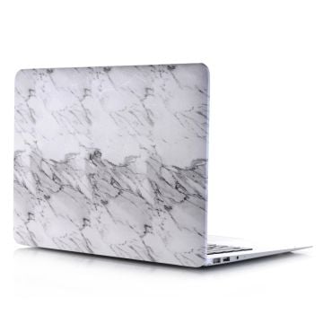 Skydd för MacBook Air 13 Retina (A2179, 2020) / MacBook Air 13 (A1932, 2018-2019) i marmorstil - Vit