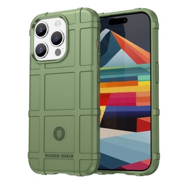 Rugged Shield iPhone 15 Pro skal - Grön