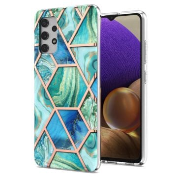 Marmormotiv Samsung Galaxy A32 skal - Grön