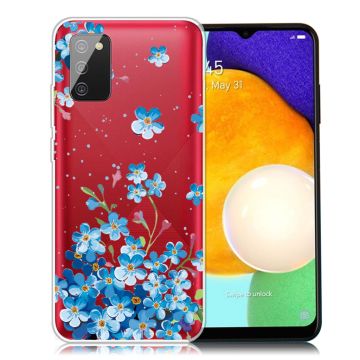 Deco Samsung Galaxy A03s skal - Blå Blommor