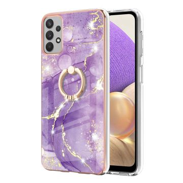 Marmormotiv Samsung Galaxy M32 5G / Samsung Galaxy A32 5G skal - Lila Marmordimma