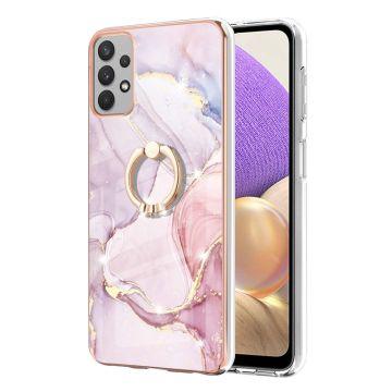 Marmormotiv Samsung Galaxy M32 5G / Samsung Galaxy A32 5G skal - Roséguld Marmor Dimma