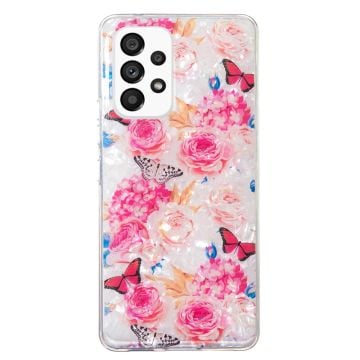 Butterfly läder Samsung Galaxy M32 5G / Samsung Galaxy A32 5G fodral - Rosa