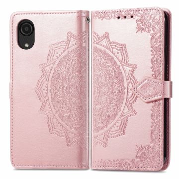 Mandala läder Samsung Galaxy A03 Core fodral - Rosa