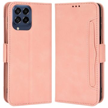 Modernt Samsung Galaxy M53 5G fodral med plånbok - Rosa