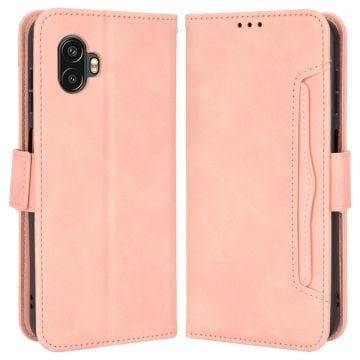 Modernt Samsung Galaxy Xcover 6 Pro fodral med plånbok - Rosa