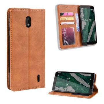 Bofink Vintage läder Nokia 1 Plus fodral - Brun