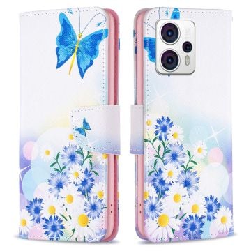 Wonderland Motorola Moto G23 / G13 / G53 Flip Fodral - Fjäril och Blommor