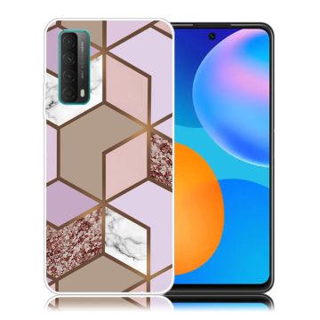 Marmormotiv Huawei Y7A / Huawei P Smart 2021 skal - Gyllene Frodiga Kakelplattor