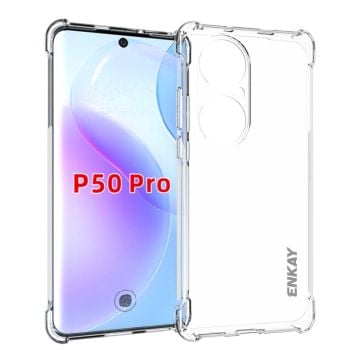 ENKAY genomskinligt droppsäkert fodral för Huawei P50 Pro