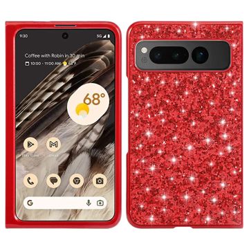 Glitter Google Pixel Fold skal - Röd