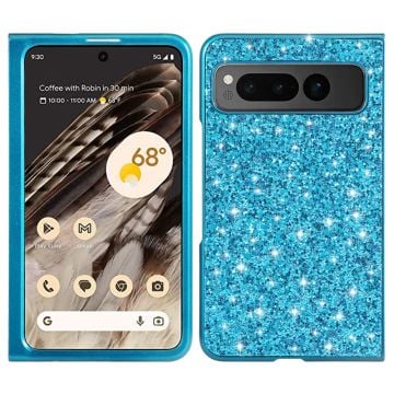 Glitter Google Pixel Fold skal - Blå