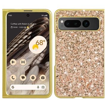 Glitter Google Pixel Fold skal - Guld