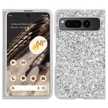 Glitter Google Pixel Fold skal - Silver/Grå