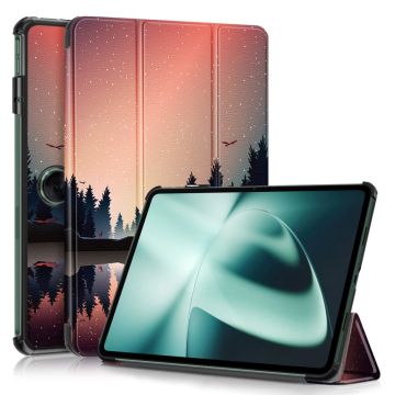 OnePlus Pad / Oppo Pad 2 läderfodral med coolt mönster - Nattfall