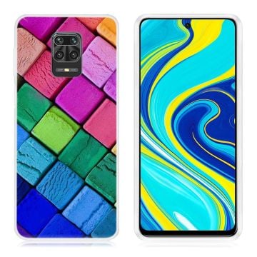 Deco Xiaomi Redmi Note 9 Pro / Xiaomi Redmi Note 9 Pro Max / Xiaomi Redmi Note 9S skal - Färgglada Block