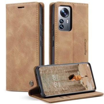 CaseMe vintage Xiaomi 12 Pro fodral - Brun