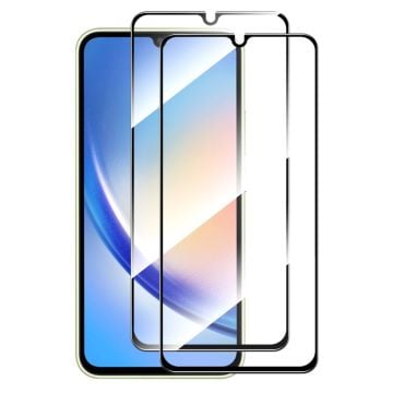 2-pack HAT PRINCE Samsung Galaxy A34 5G skärmskydd i 0.26 mm glas