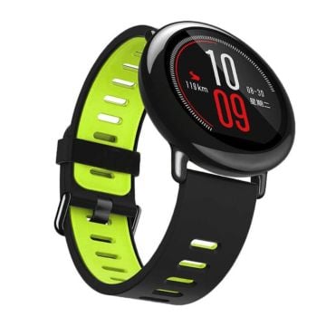 Xiaomi Huami Amazfit klockarmband silikon dubbelfärgad - Svart och grön 