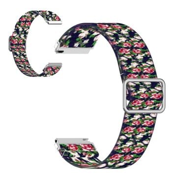 20mm Universal pattern printing nylon watch band - Blue / Rose