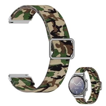 22mm Universal pattern printing nylon watch band - Camouflage Green