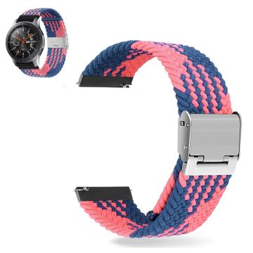 20 mm universellt elastiskt klockarmband i nylon - Blå / Rosa