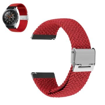 20 mm universellt elastiskt klockarmband i nylon - Röd