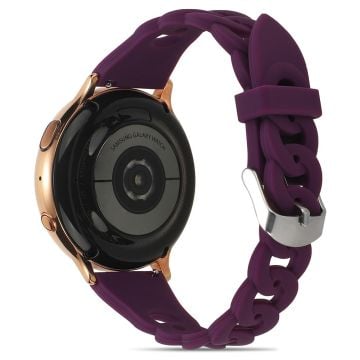 20 mm universal klockarmband i silikon med cool cirkeldesign - Lila