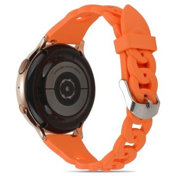 20 mm universal klockarmband i silikon med cool cirkeldesign - Orange